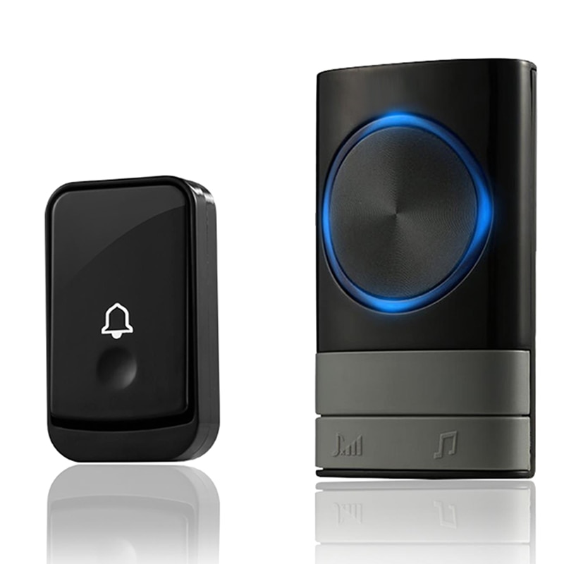 Wireless Doorbell Long Distance Volume Adjustable Waterproof for Home Office AS99