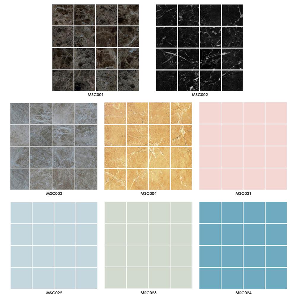 10pcs Waterproof Tiles Mosaic Sticker Kitchen Bath Toilet Adhesive Modern Simplicity Mildew-proof Moisture-proof PVC Wallpaper
