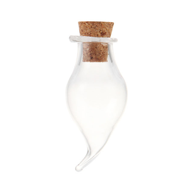Mini frasco de vidro transparente, 50 peças amostra vazia garrafa dos desejos frascos de armazenamento vazio diy pingentes rolha decoração de casa rolha: Style 02