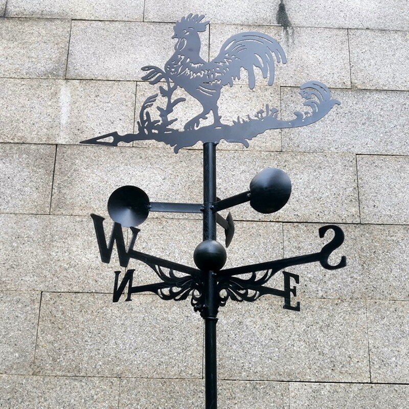 Coq – girouette météo, indicateur de Direction du vent, rétro, toit jardin, décoration extérieure, artisanat de construction