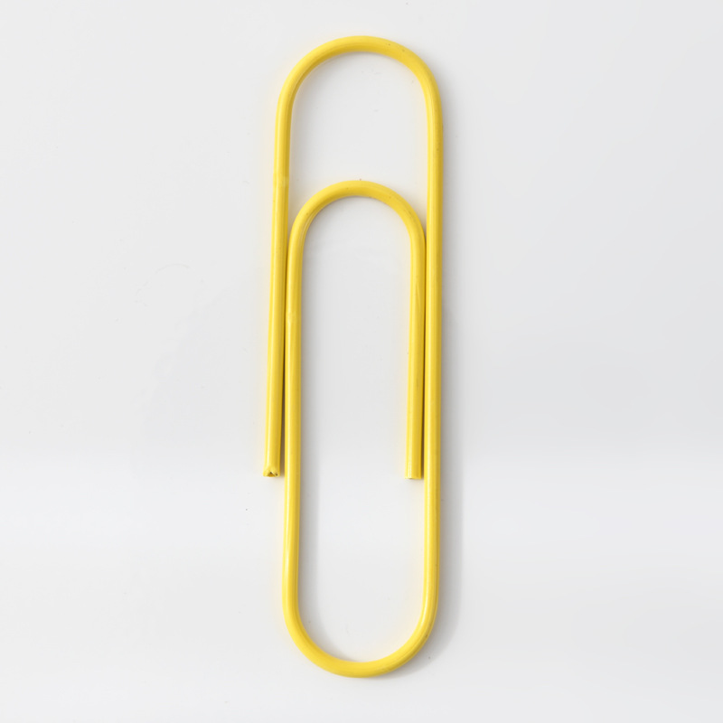 6 szt. Bardzo duży spinacz robić papieru 10 cm 4 cale różne kolory landara duże spinacze biurowe, gigantyczne duże spinacze robić dokumentów dziennika: żółty