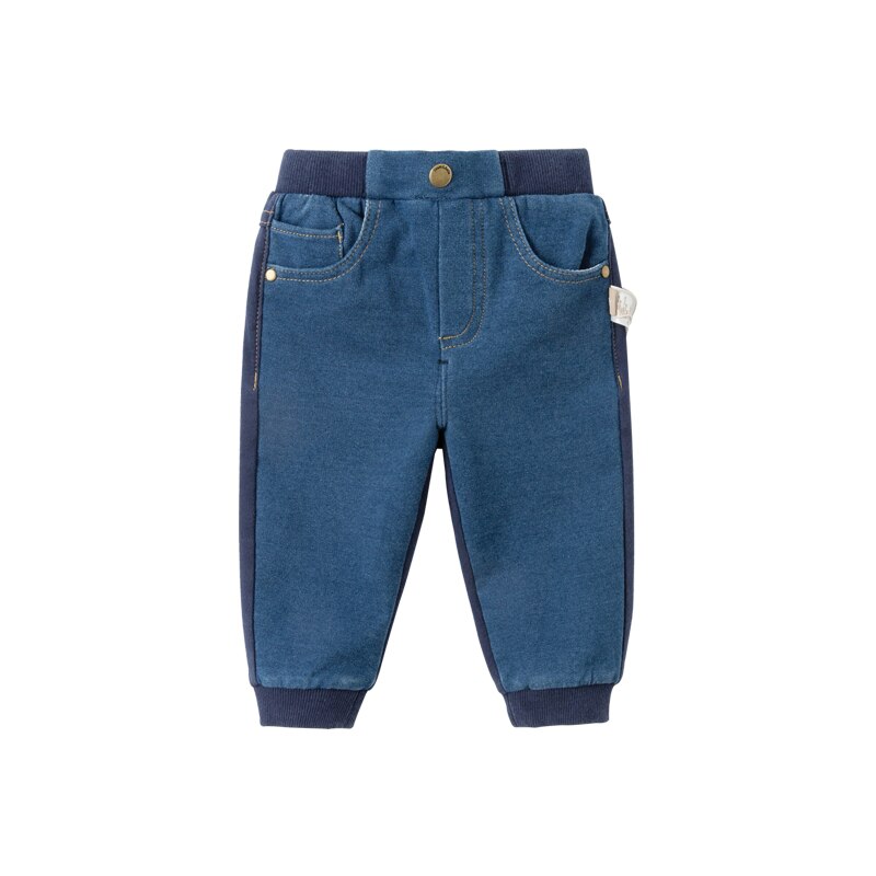 DBS16602-2 dave bella spring baby boys patchwork pockets pants children full length kids pants infant toddler trousers: 4Y (100cm)
