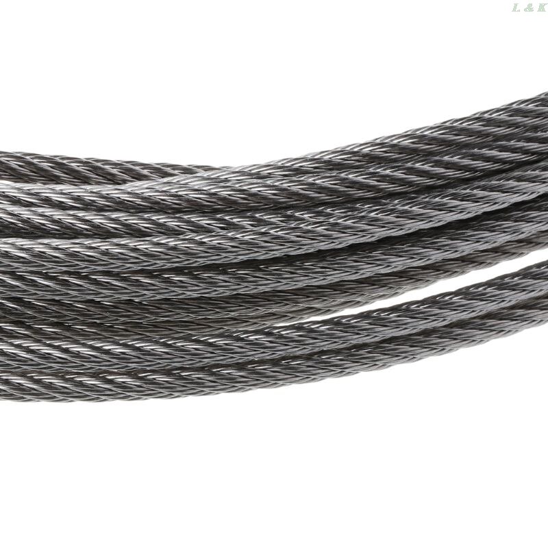 10m 304 rustfrit stål wire reb blødt fiskeri løftekabel 7 x 7 tørresnor
