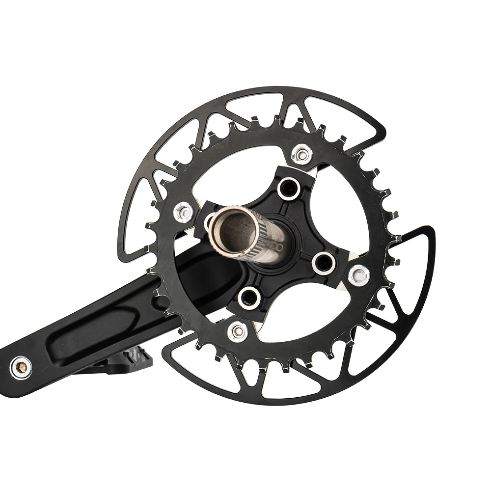 Protector de plato ZTTO MTB 104BCD 30/32/34/36/38/40T CNC cubierta protectora de plato y pernos cubierta protectora de rueda de cadena de bicicleta
