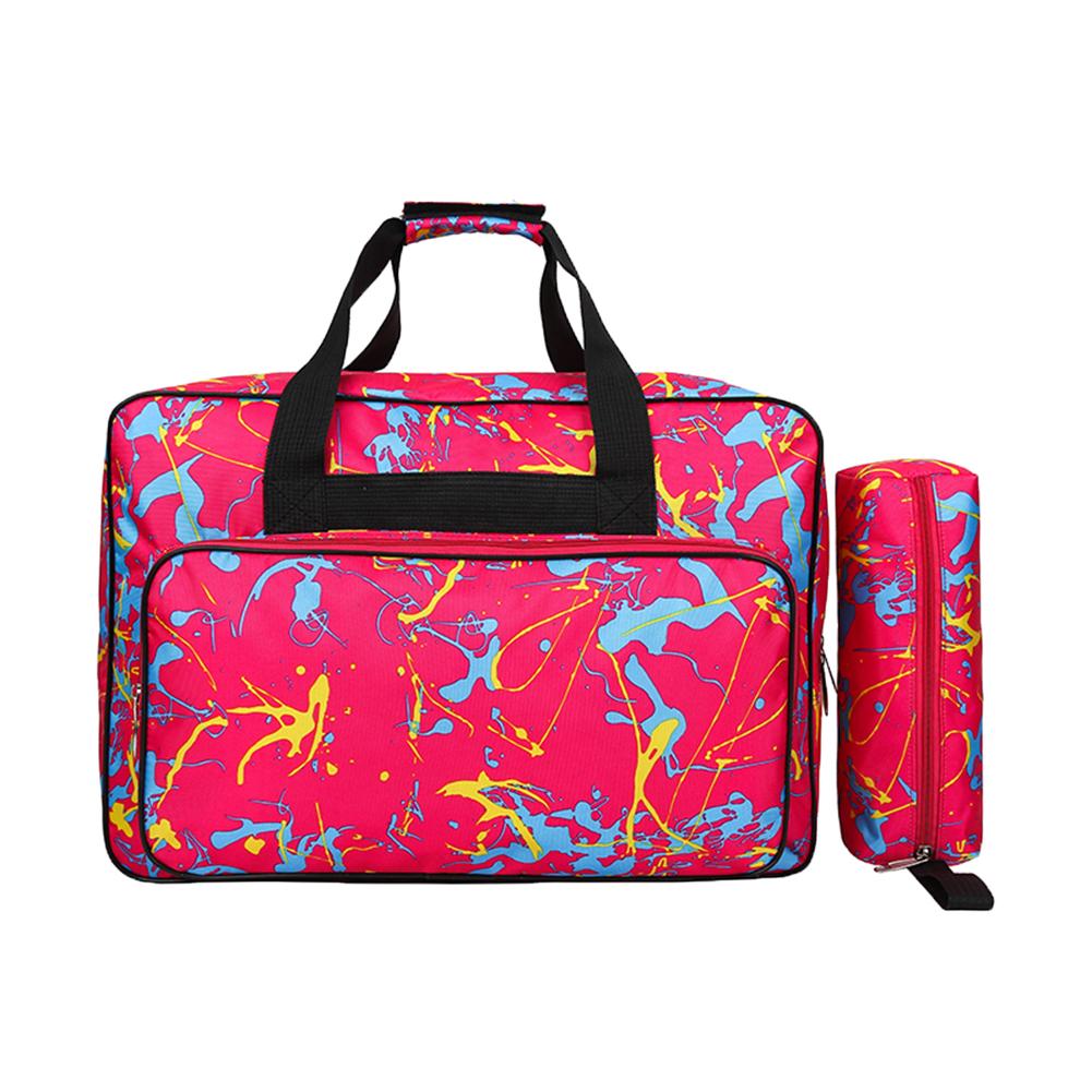 Large Capacity Sewing Machine Bag Travel Portable Storage Bag Sewing Machine Bags Multifunctional Sewing Tools Storage Bag: 2pcs Rose Red