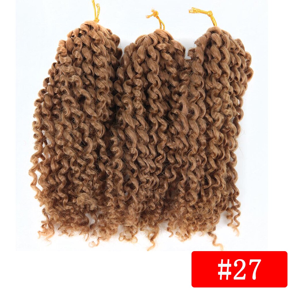 8 Inches 3 Stks/pak 60 Strengen Marley Vlechten Afro Kinky Gehaakte Vlechten Synthetische Vlechten Hair Extensions Voor Vrouwen: #27