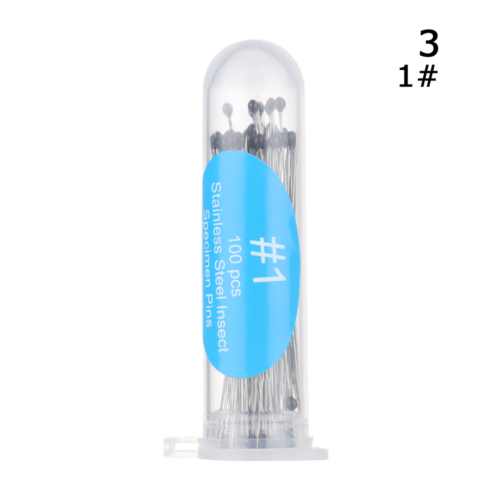 Épingles d'entomologie à pointe pointue, épingles à pointe pointue, haute dureté, épingle éducative, accessoires de laboratoire, fournitures de dissection d'insectes, 100 pièces: Lavande