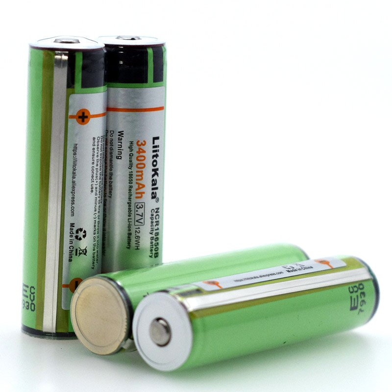 4 stks Liitokala Originele 18650 3.7 v 3400 mah NCR18650B Lthium Batterij bescherming boord Geschikt voor batterij + 18650