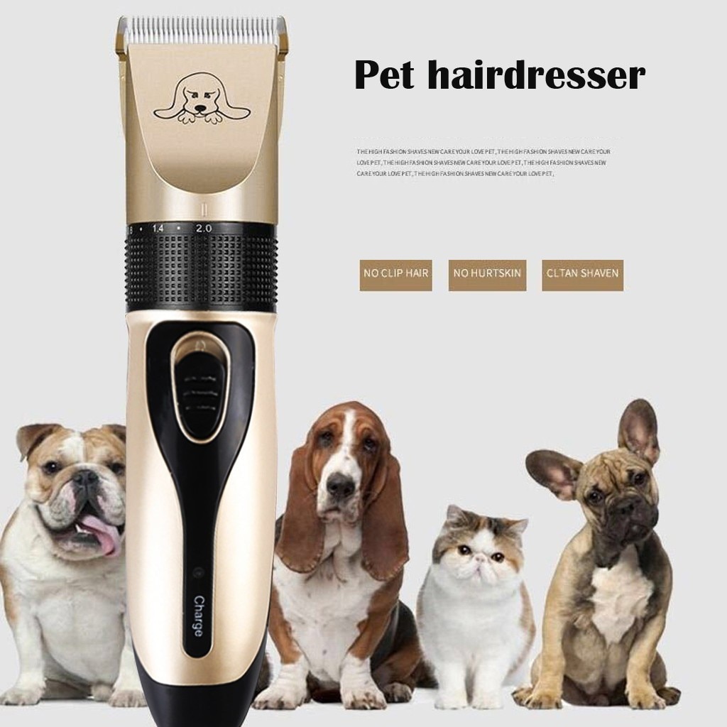 Hondenscheerapparaat, tondeuse, geluidsarm, oplaadbaar, draadloos, elektrisch, stille tondeuse, set voor honden, katten, huisdieren