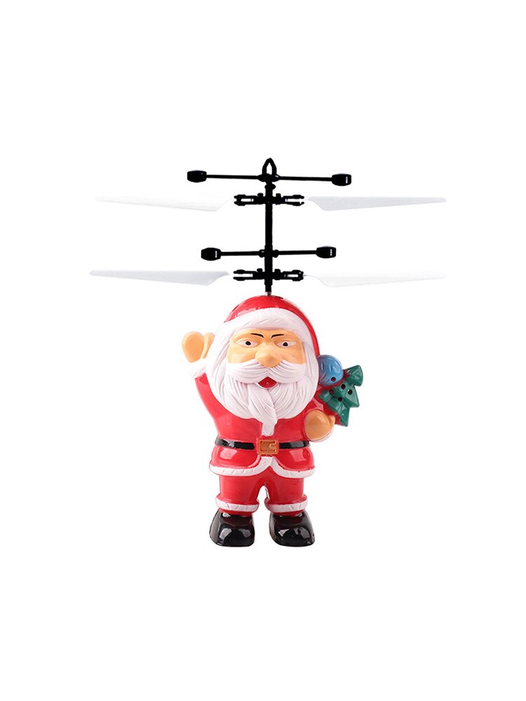 Flying Santa Claus RC Flying Toy Infrared Induction RC Santa Copter With USB Charging Funny For Children Kids