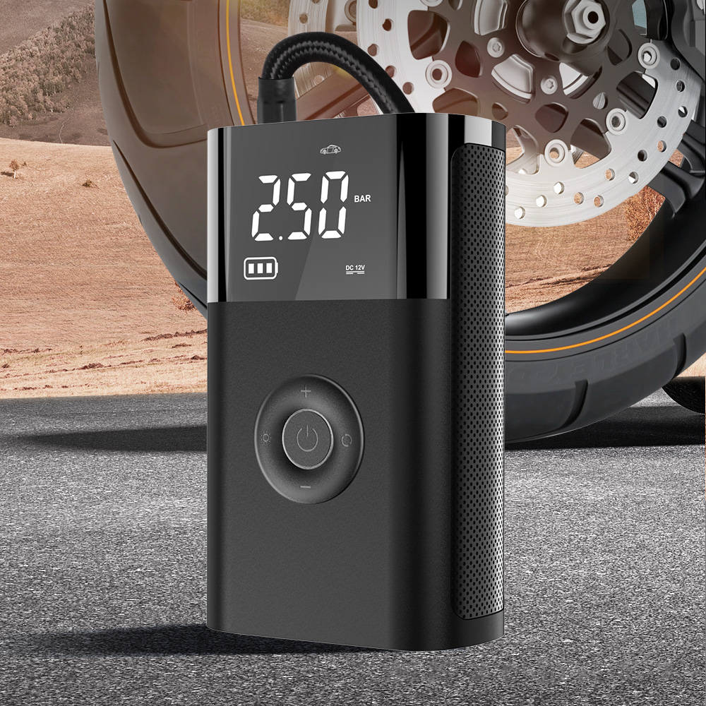 CARSUN Tragbare Inflator Kompressor Pumpe Mit LED Lampe Für Auto Motorrad Fahrrad Reifen Bälle Drahtlose Elektrische Auto Luft Reifen Pumpe