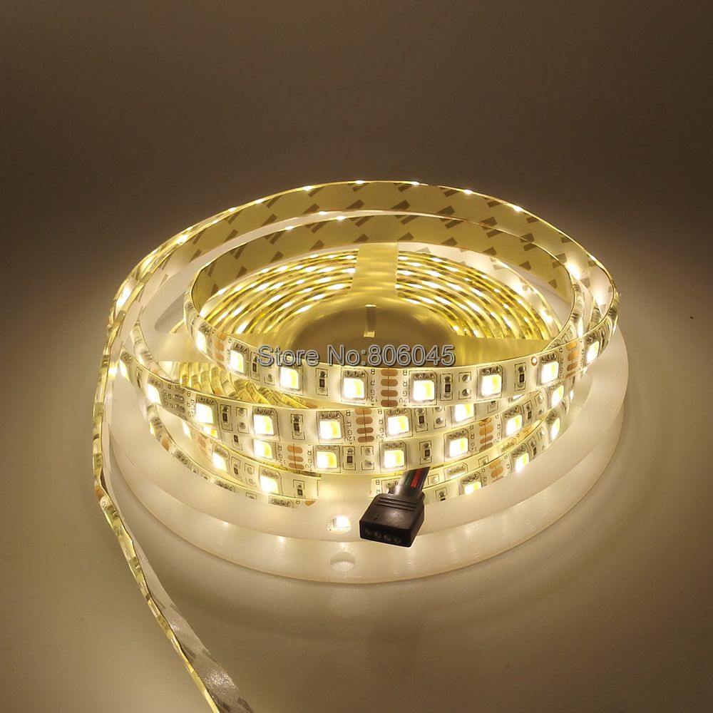 5m DC 12V 24V Dual White 5050 / 5025 LED Strip Flexible Tape, CW/WW Dual Color in 1 Chip Color Temperature Adjustable CCT Strip