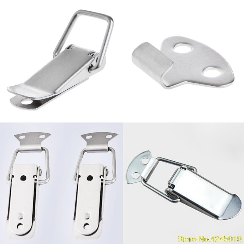 4 Pcs Hardware Cabinet Boxes Spring Loaded Latch Catch Toggle Hasp