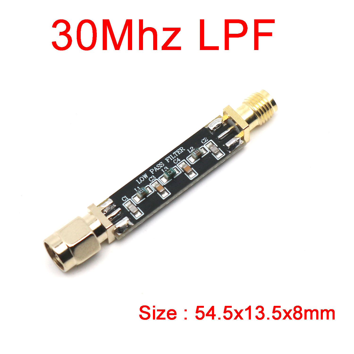 Rf lavpassfilter lpf 30 mhz /100 mhz /200 mhz /500 mhz /800 mhz /1000 mhz /1200 mhz /1400 mhz /2000 mhz /2400 mhz signal radiofrekvens lc: Brun