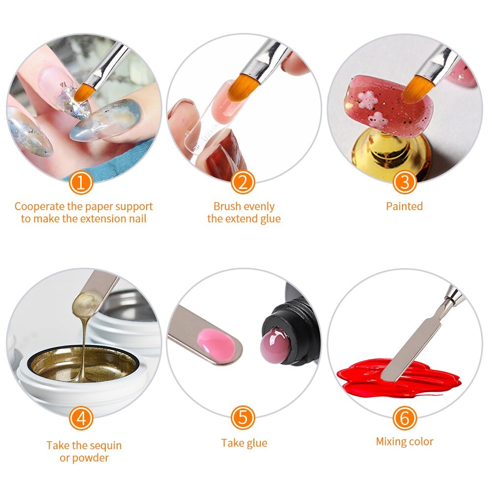 2 em 1 gel uv diy unha arte design caneta acrílico prego falso dicas pintura caneta para salão de beleza