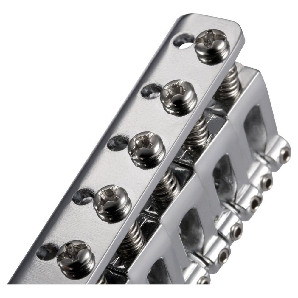 6 Saddle Hardtail Bridge Top Load 65mm Electric Guitar Bridge with 5Pcs Screws Heavy Guitar Accessories