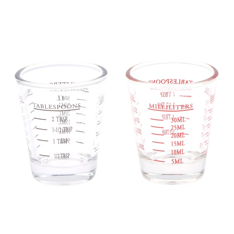 Vasos medidores de vaso de 50ml/100ml, vidrio graduado grueso, onzas, vasos medidores para cocina, suministros de medida para el hogar