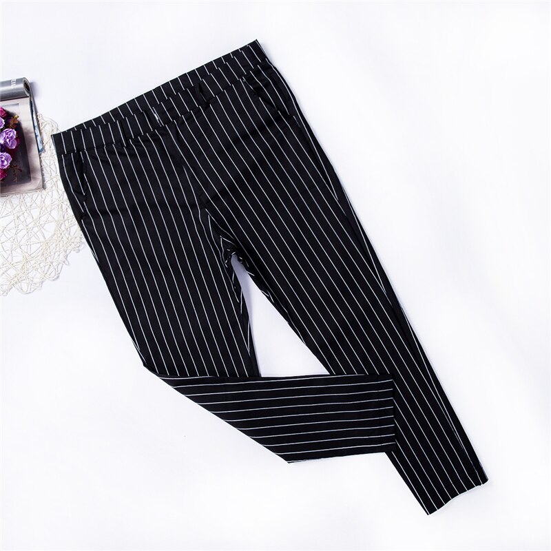 Herre slim fit træningsdragt sport gym skinny jogging jogger sweat pants stribede bukser