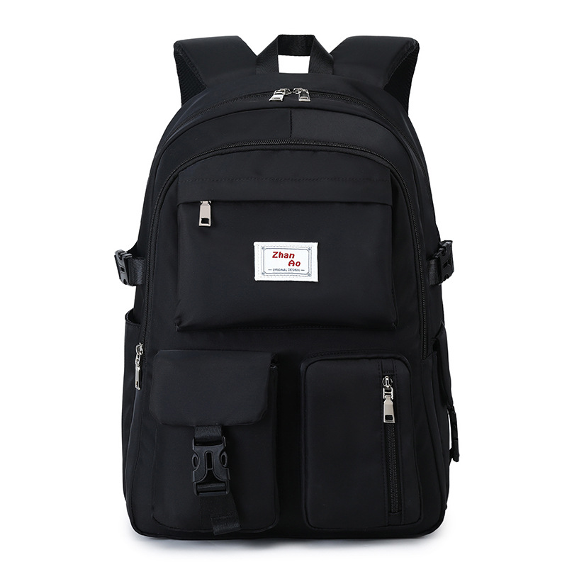 Großer laptop-rucksack für schülerinnen, studentinnen und mädchen, geeignet für 14 15.6 zoll-notebooks und laptops: Schwarz