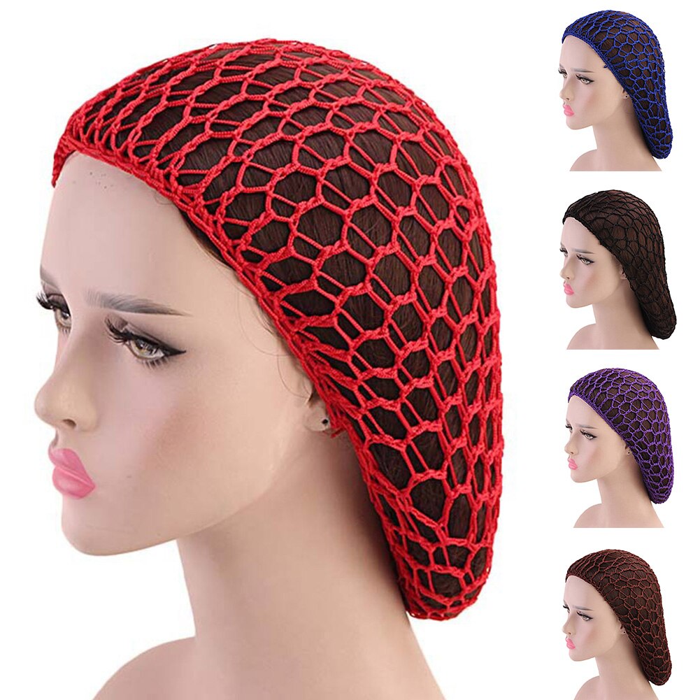 Women Ladies Soft Rayon Snood Hair Net Crocheted Hair Net accessoires cheveux femme