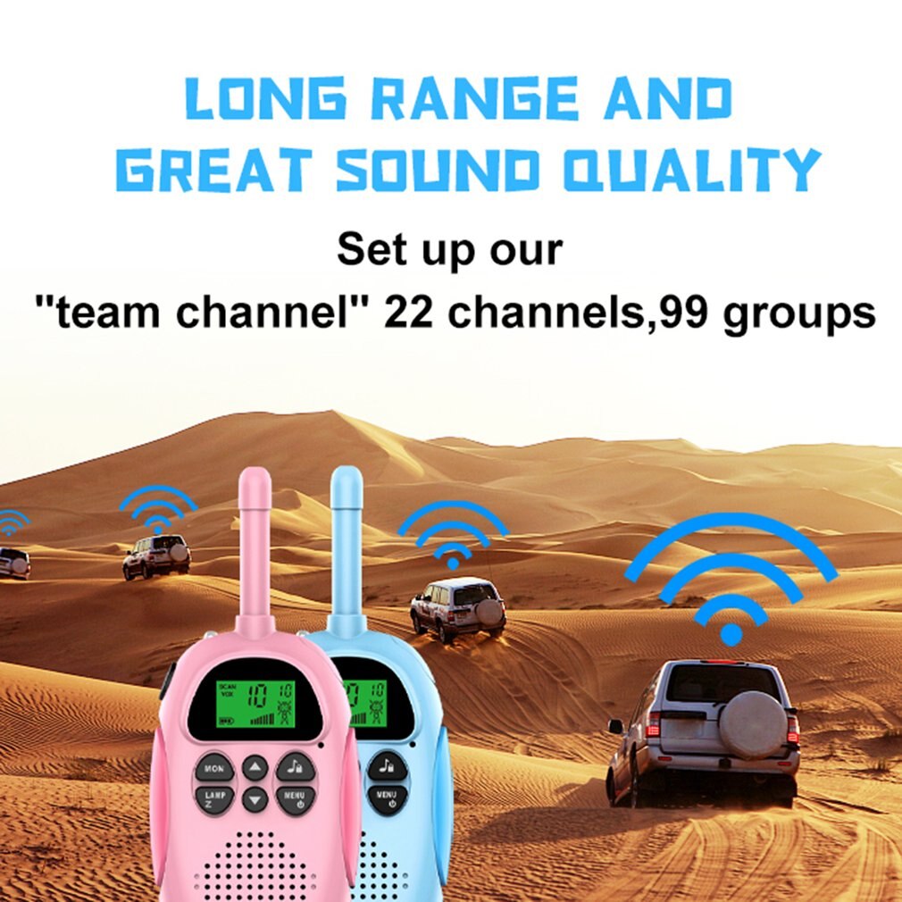 2pcs Outdoor Walkie Talkie Wireless For Children Strong Signal Flashlight Usb Rechargeable Walkie Talkie