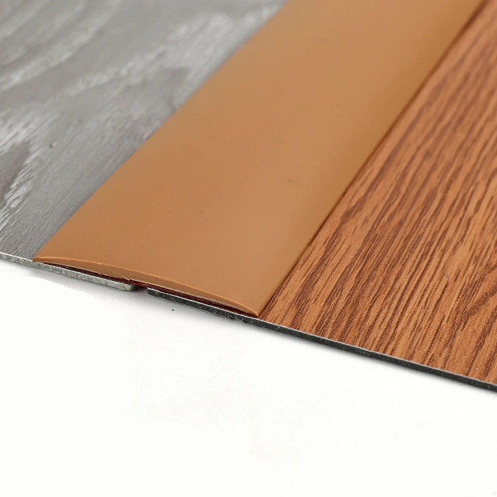 1pc 1m/2m/3 meter overgangslist for tregulv kantforseglingslist selvheftende sømlist terskellist gulvkantlist: Brun / 3m