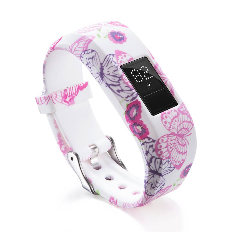 Impresión de silicona para Garmin Vivofit 3, correa para relojes, correas para Garmin JR/JR2, accesorios para relojes de pulsera, reemplazo: J