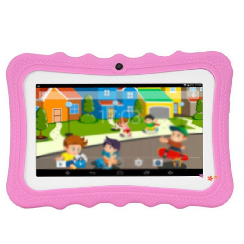 7 Inch Kids Tablet Android Dual Camera Wifi Onderwijs Game Voor Jongens Meisjes Eu Us Plug Muziek Voor kinderen Student: Pink EU PIug