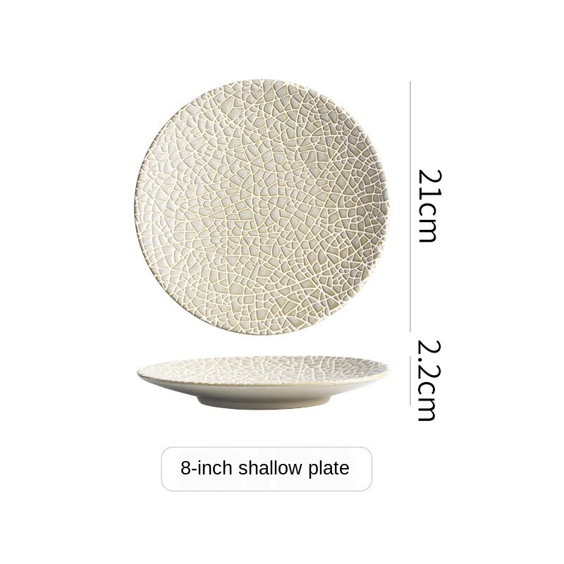 Europese Relief Stijl Diner Platen Eetkamer Plaat Portie Schotel Ronde Plaat Cake Lade Westerse Steak Ronde Lade Keuken Plaat ZH632: color13