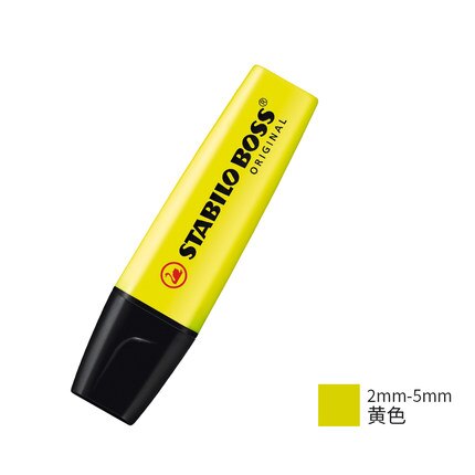 STABILO BOSS Pastel Highlighter Original Markers Environmental Pens For School Office Marking Focus Stationery 1Pcs: yellow 1pcs