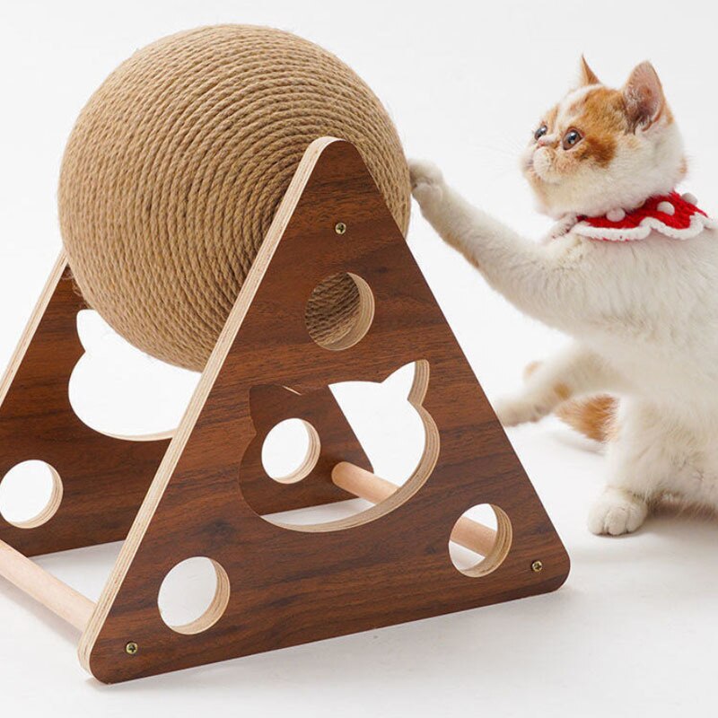 Sisal Rope Cat Scratcher Ball Toys Interactive Scratching Post kitten Toy Furnature Scraper Grinding Scratch Board Ball for Cats