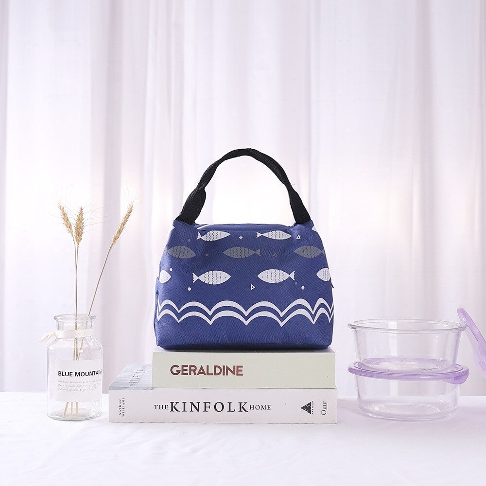 De Hand-Held Tas Jaar Na Jaar Heeft Meer dan Lunchbox Isolatie Zak Outdoor Picknick Draagbare Ijs pack Isolatie Zak Ale: Blauw