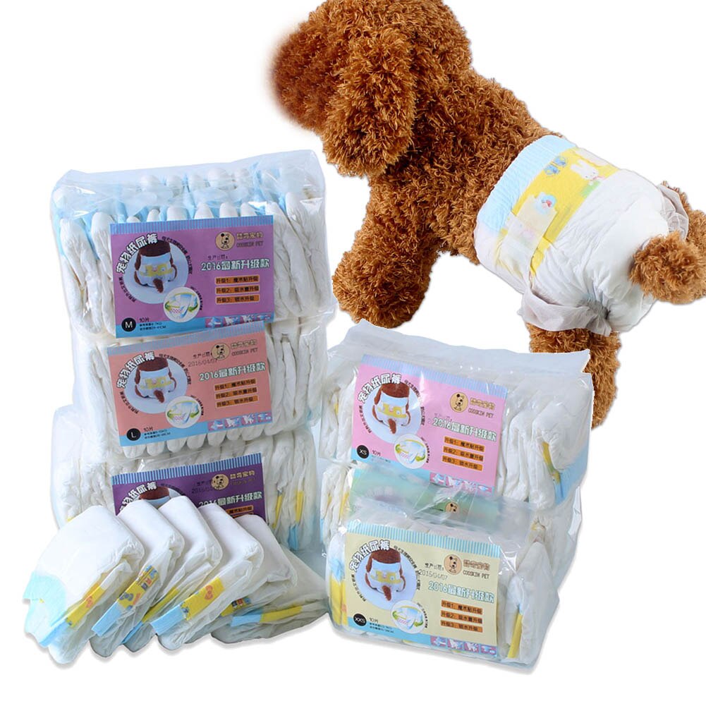 Pañales desechables para perros de compañía, protección Ultra, productos para mascotas al mejor precio, 10 Uds.