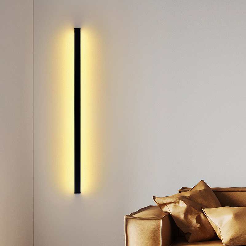 Moderne LED Wandlamp Indoor Minimalistische Led Licht Slaapkamer Nachtkastje Lange Strip Wandkandelaars Woonkamer Thuis Lichtpunt AC220V
