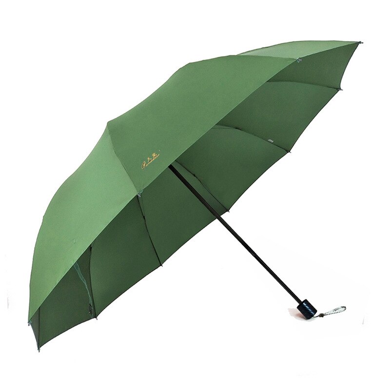 Tiantang paraply 33212e regn eller skinne dobbelt formål tre foldning ti ben ekstra stor 10 ben ekstra stor tre regn paraply p: Militærgrøn