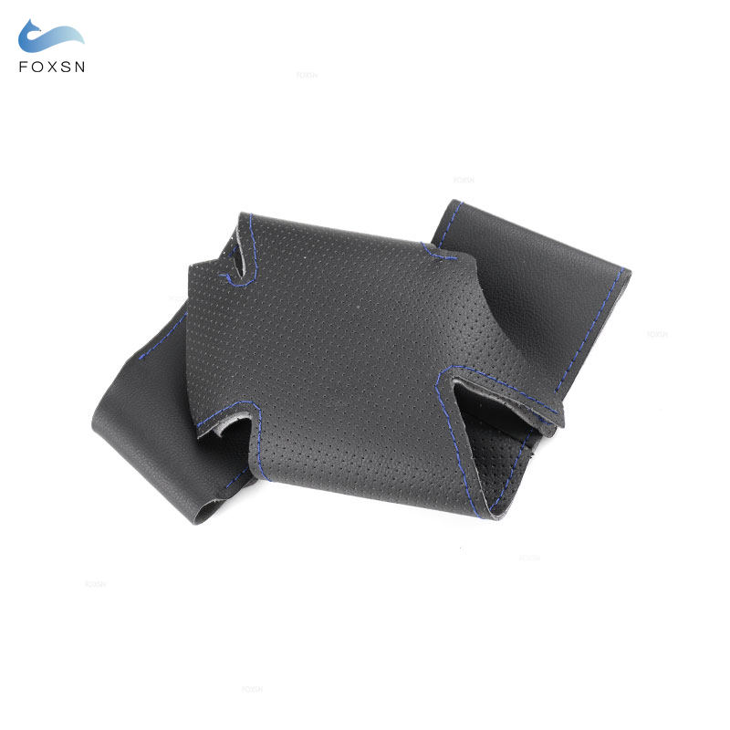 Voor Ford Ecosport Voor Fiesta - Auto Stuurhoes Geperforeerde Microfiber Lederen Interieur Accessoires: Donkergrijs