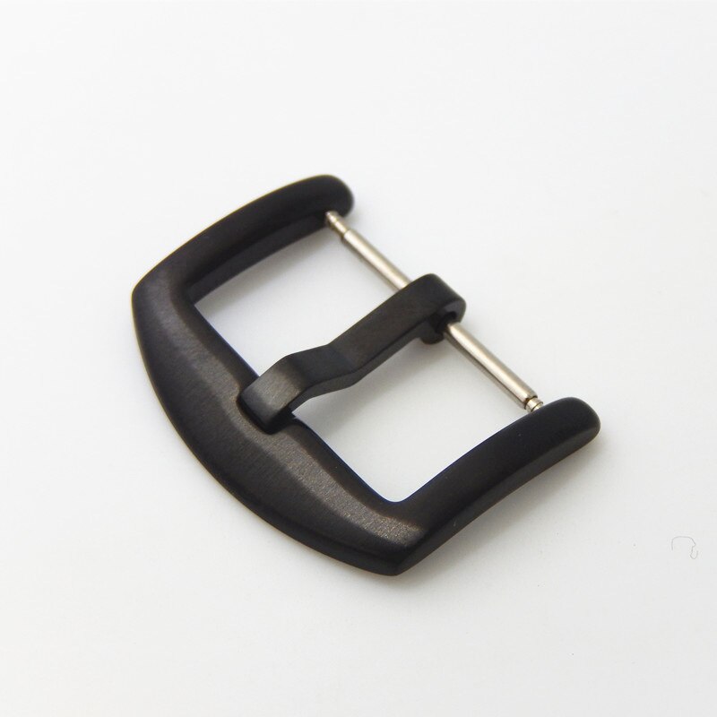 Solid Stainless Steel 304 Watch Buckle Classic Strap Buckle Solid Buckle Watch Accessories 16/18/20/22/24mm: Matte black 24
