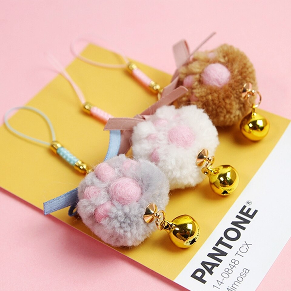 Cute Wool Felt phone Strap Lanyards for iPhone Samsung Huawei Xiaomi Decoration pandant Mobile Phone Strap Rope Phone Charm