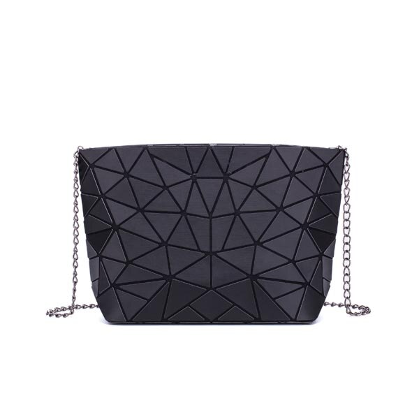 Frauen Kette Schulter Tasche für frauen Geometrische Messenger Taschen Einfachen Klapp Umhängetaschen Clutch abend tasche bolso: black