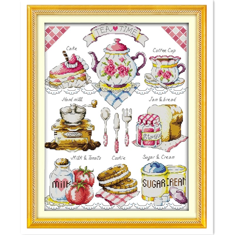 Oneroom-Kit de punto de cruz Riolis 1478, margaritas, flores de Manzanilla, superior