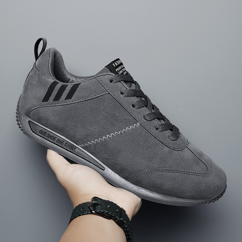 Forrest gump-zapatos de estilo otoño primavera para hombre, calzado informal ligero y cómodo, para conducir,: Gris / 42