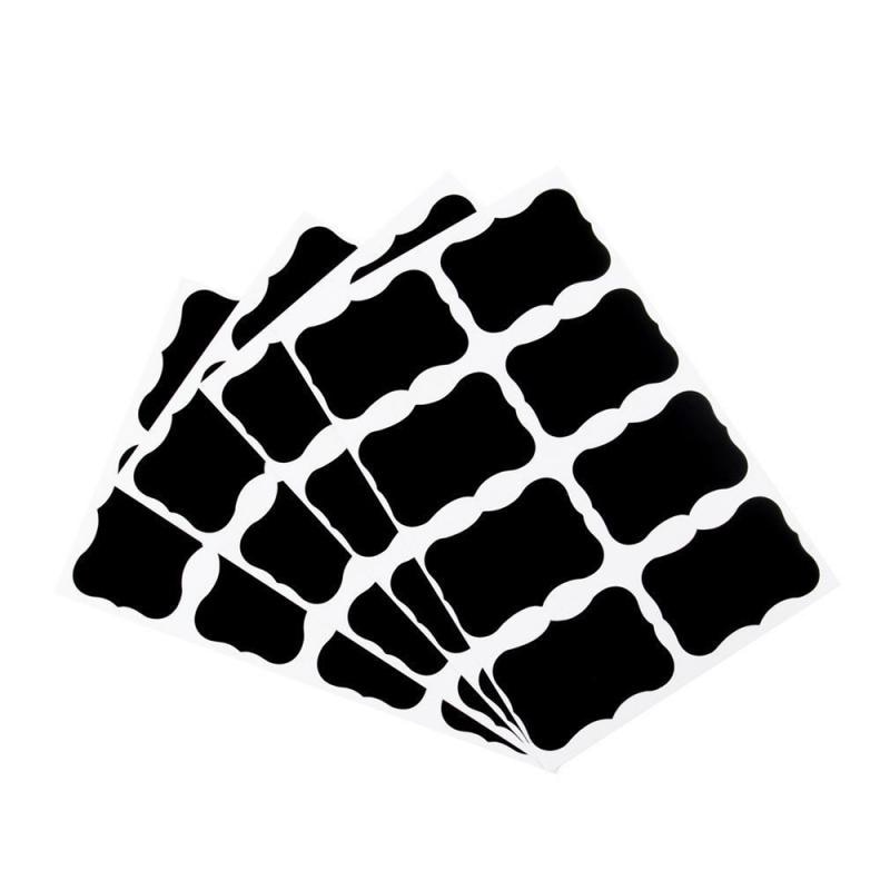 36Pcs Uitwisbare Schoolbord Sticker Craft Keuken Jam Potten Fles Organisator Label Waterdichte Krijt Board Keuken Sticker