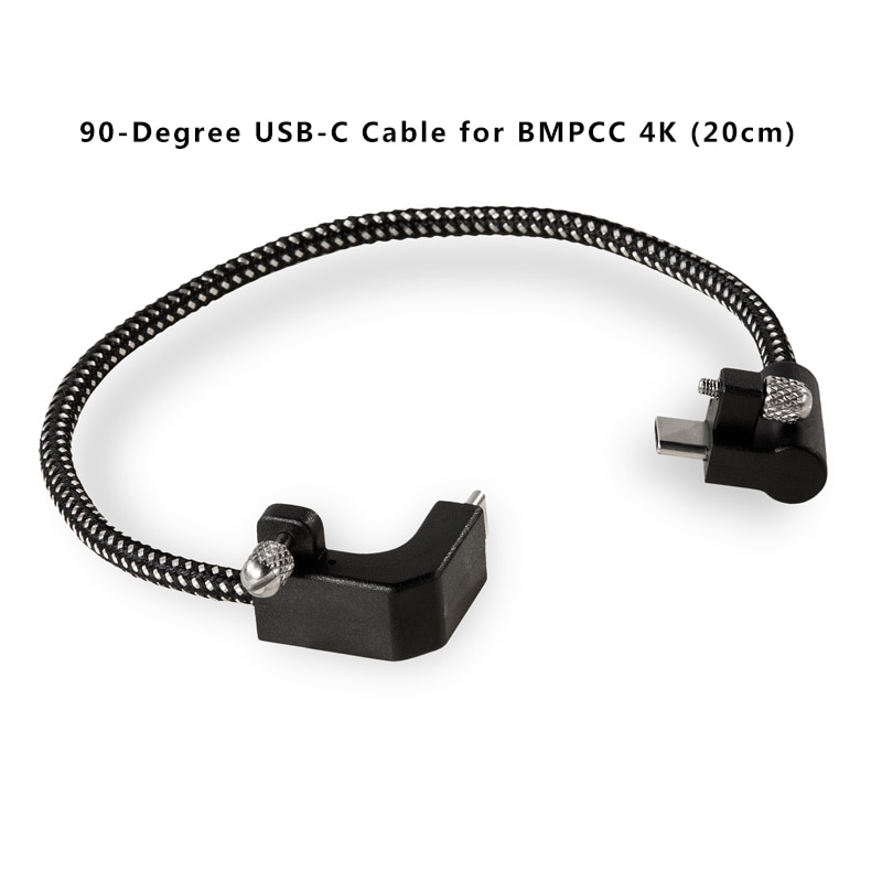 Tilta CB-USBC-20 Zwart 90-Graden 20 cm USB-C Kabel voor BMPCC 4 K