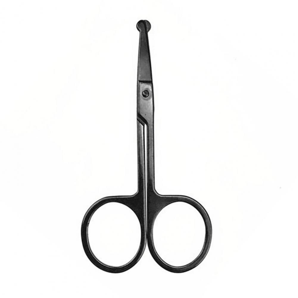 Nose Hair Scissors Safe Anti-rust Stainless Steel Eyebrows Nose Moustache Scissors Eyelash Scissors for: Default Title