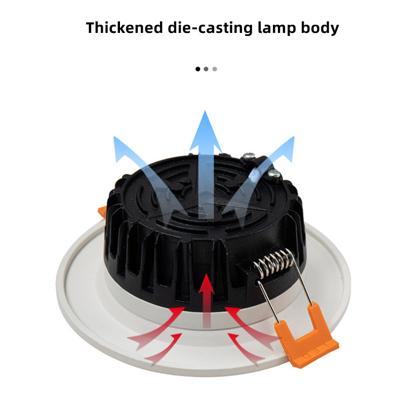 Cob led downlight 5w 7w 9w 12w 20w 24w 30w 35w 40w 220v indbygget led spotlight loftslampe til indendørs belysning hvidt hus
