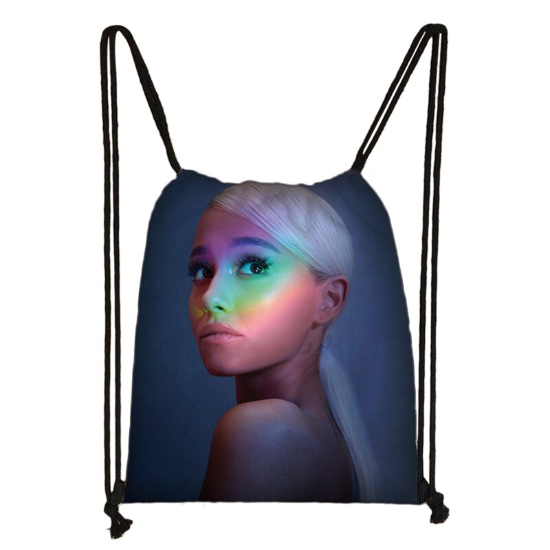 Ariana Grande 3D Drawstring Bag Printing Backpack Daily Casual Boys Girls knapsack Drawstring Bags: 011