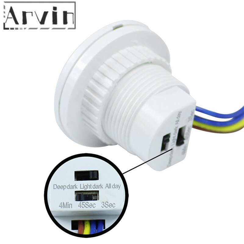 Hjem sikkerhet ledet pir detektor infrarød bevegelsessensor detektor bryter med tidsforsinkelse justerbar pir alarm system