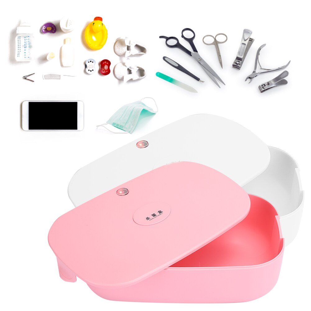 Caja de limpieza rápida con temporizador inteligente, herramientas para manicura, luz ultravioleta, 260-280nm, 180 segundos
