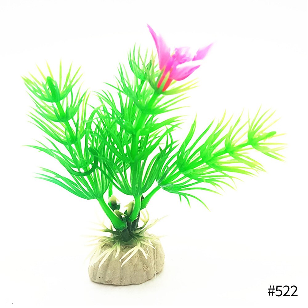 10cm Artificial Aquarium Plant Decoration Fish Tank Simulation Submersible Flower Grass Ornament For Aquarium Underwater Plant: 12