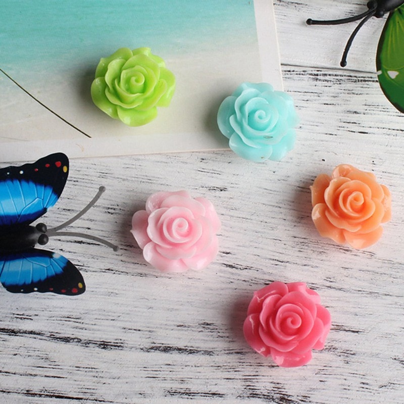 Kleurrijke Rose Bloem Magneten Leuke Koelmiddel Bericht Sticker Home Decoratie Kinderen Speelgoed Huwelijkscadeau
